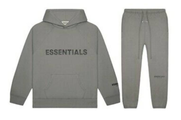 The Fear Of God Essentials Tracksuit in Gray epitomizes contemporary fashion, offering a blend of comfort and stylish appeal for everyday wear