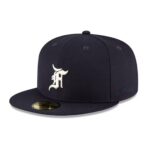 Cap's color, the "Essentials" branding, the New Era collaboration, the fitted hat style, and any unique features to assist those who rely on text descriptions for visual content.