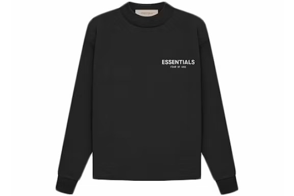 Essentials Kids L/S T-shirt Fear of God Essentials Kids L/S T-shirt (SS22) - Black || Shop Now