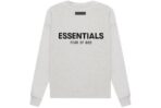 Stylish Gray Relaxed Crewneck with Fear of God Essentials branding