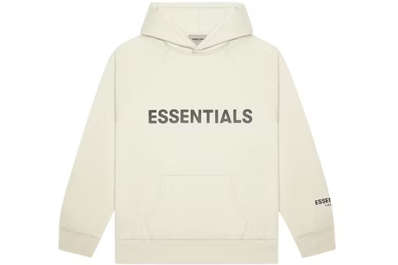 Essentials Pullover Hoodie Applique Fear of God Essentials Pullover Hoodie Applique Logo - Grey