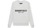 Stylish White Essentials Crewneck (SS22) with Fear of God branding
