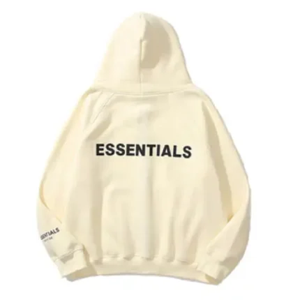 Beige Fog Zip Up Essentials Hoodies