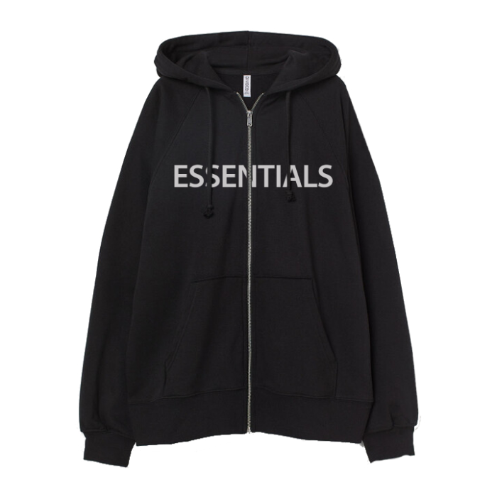 Oversized Essentials Zip-Through Hoodies